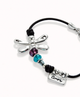 Bracciale UNOde50 con libellula placcato argento sterling e cristalli Ref. PUL2478