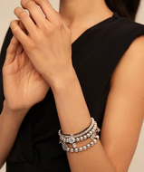 Bracciale UNOde50 di cuoio e placcato argento Sterling Ref. PUL0524