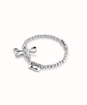 Bracciale UNOde50 elastico con libellula placcato argento sterling Ref. PUL2476