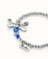 Bracciale UNOde50 elastico con libellula placcato argento sterling Ref. PUL2475
