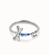 Bracciale UNOde50 elastico con libellula placcato argento sterling Ref. PUL2475