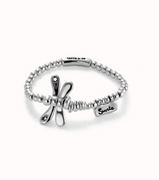 Bracciale UNOde50 elastico con libellula placcato argento sterling Ref. PUL2476