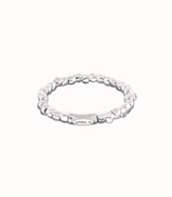 Bracciale UNOde50 elastico con perline placcate argento Ref.PUL2591