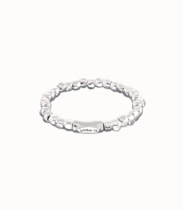 Bracciale UNOde50 elastico con perline placcate argento Ref.PUL2591