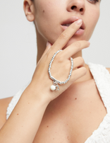 Bracciale UNOde50 placcato argento Sterling con cristallo di Murano e ferro di cavallo Ref.PUL2537