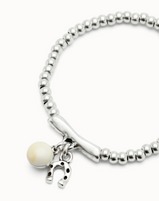 Bracciale UNOde50 placcato argento Sterling con cristallo di Murano e ferro di cavallo Ref.PUL2537