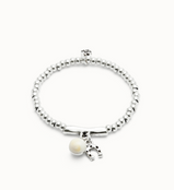 Bracciale UNOde50 placcato argento Sterling con cristallo di Murano e ferro di cavallo Ref.PUL2537