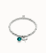 Bracciale UNOde50 placcato argento Sterling con cristallo di Murano e libellula Ref.PUL2535