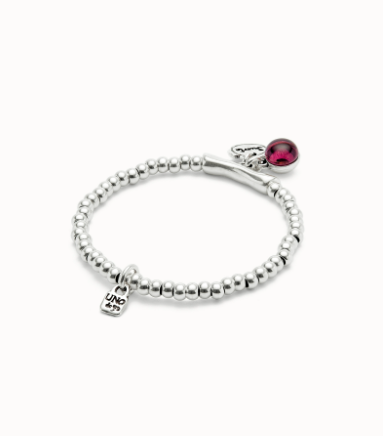 Bracciale UNOde50 placcato argento Sterling con cristallo di Murano e parola Suerte Ref. PUL2536