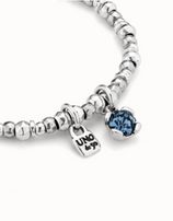 Bracciale UNOde50 placcato argento Sterling con perla e cristallo blu Ref. PUL2376