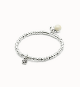 Bracciale UNOde50 placcato argento Sterling con cristallo di Murano e ferro di cavallo Ref.PUL2537