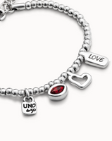 Bracciale UNOde50 placcato in argento sterling con cristallo rosso donna Ref. PUL1852