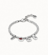 Bracciale UNOde50 placcato in argento sterling con cristallo rosso donna Ref. PUL1852