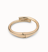 Bracciale UNOde50 placcato oro 18k di forma tubolare e molla nascosta Ref. PUL2187