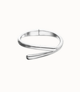 Bracciale UNOde50 rigido placcato in argento 925 con forme organiche intrecciate Ref. PUL2630