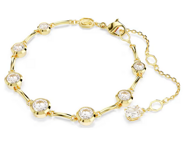 Bracciale Swarovski Braccialetto Imber Tagli arrotondati misti, Bianco, Placcato color oro Ref. 5705465