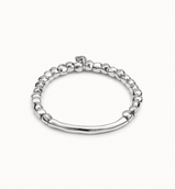 Bracciale UNOde50 placcato argento Sterling con elemento tubolare Ref. PUL1208