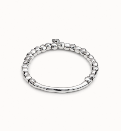 Bracciale UNOde50 placcato argento Sterling con elemento tubolare Ref. PUL1208