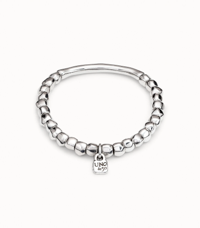 Bracciale UNOde50 placcato argento Sterling con elemento tubolare Ref. PUL1208