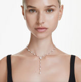 Collana a Y Ariana Grande x Swarovski Taglio misto Crystal Pearl Cuore Bianco Placcato rodio ref. 5720855