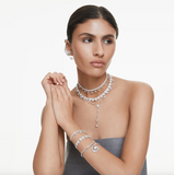 Collana a Y Ariana Grande x Swarovski Taglio misto Crystal Pearl Cuore Bianco Placcato rodio ref. 5720855