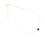 Collana choker Maman et Sophie in argento con cuore nero GHMES2GI