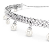 Girocollo Ariana Grande x Swarovski Crystal Pearl Taglio Round Bianco Placcato rodio ref. 5720865