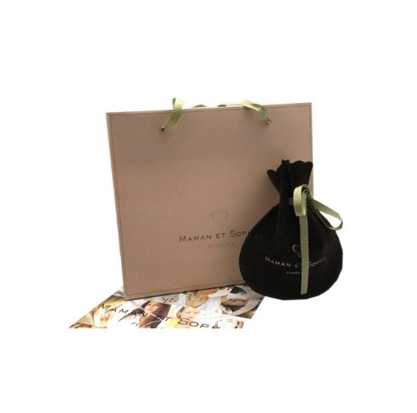 Collana choker Maman et Sophie in argento con cuore nero GHMES2GI