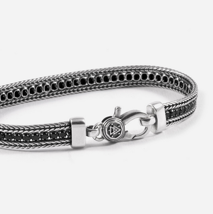 NOVE25 TENNIS BRACCIALE TENNIS BLACK FOXTAIL Ref. N25BRA00419