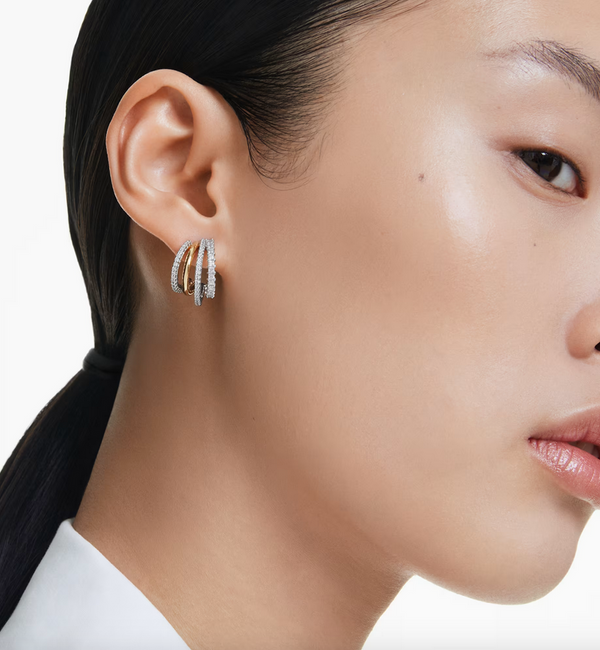 Orecchini Swarovski Cerchi Hyperbola taglio misto mini bianchi mix Ref. 5689718