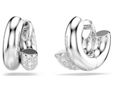 Orecchini Swarovski a cerchio Dextera Taglio Round Mini Bianchi Placcato rodio Ref. 5738197