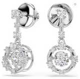 Orecchini Swarovski pendenti Constella Taglio Round,Dancing stone Bianchi Placcato rodio Ref. 5738194