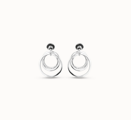 Orecchini UNOde50 Orecchini anello irregolari placcati argento Sterling Ref. PEN0358