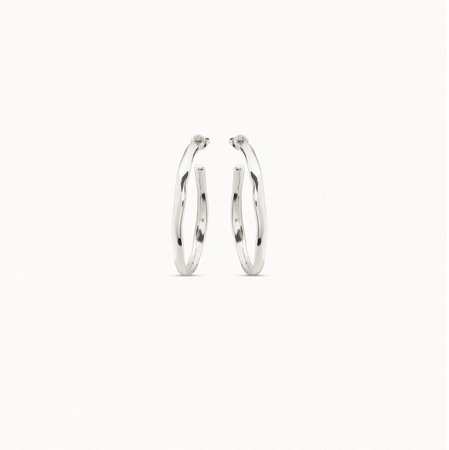 Orecchini UNOde50 a cerchio aperti placcati argento Sterling Ref. PEN0419