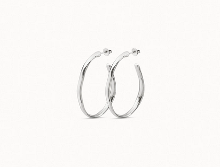 Orecchini UNOde50 a cerchio aperti placcati argento Sterling Ref. PEN0419