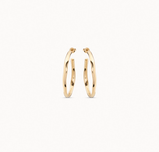 Orecchini UNOde50 a cerchio aperti placcati oro 18 Kt. Ref. PEN0419O