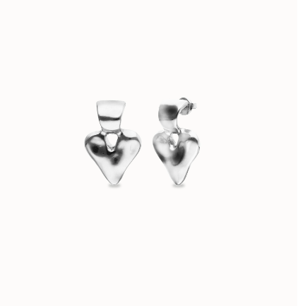 Orecchini UNOde50 a lobo in argento sterling placcato Ref. PEN1068