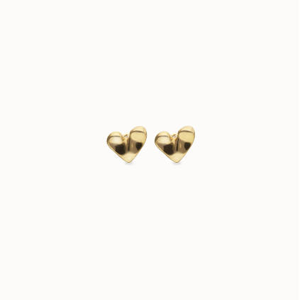Orecchini UNOde50 tipo piercing a forma di cuore placcati oro 18k Ref. PEN1066ORO