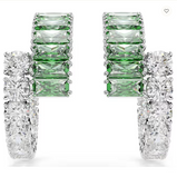 Orecchini a cerchio Matrix Taglio misto, Verdi, Placcato rodio Ref. 5732264