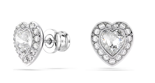 Orecchini a lobo Ariana Grande x Swarovski Taglio misto Cuore Bianchi Placcato rodio ref. 5720859