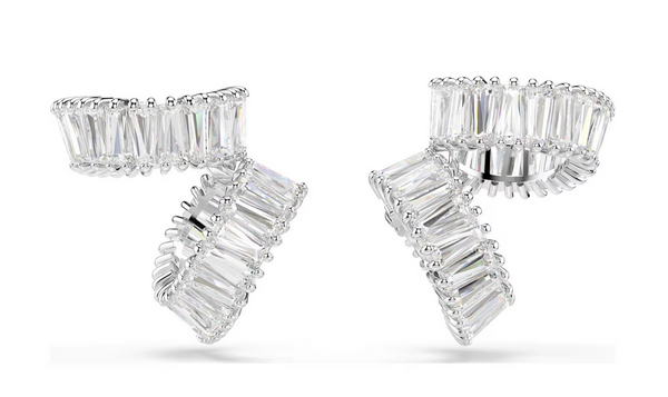 Orecchini ear cuff Ariana Grande x Swarovski Taglio baguette Bianchi Placcato rodio ref.5720872