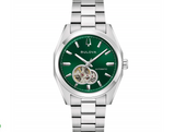 Orologio Automatico Bulova Surveyor Automatic Verde Open Heart Ref. 96A349