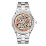 Orologio Bulova Uomo Automatico Scheletrico Octagon Prestige Automatic Rosa 40mm Ref. 96A351