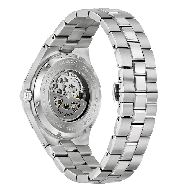 Orologio Bulova Uomo Automatico Scheletrico Octagon Prestige Automatic Rosa 40mm Ref. 96A351