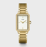 Orologio CLUSE Gift Box Fluette Watch Steel, White Stones & Zircon Bracelet, Gold Colour Ref. CG11508