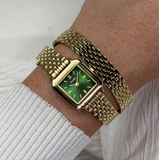 Orologio CLUSE Gracieuse Mini Watch Double Steel Forest Green Gold Colour CW15504