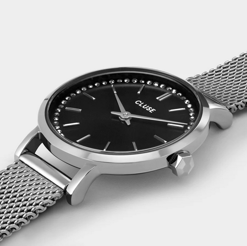 Orologio CLUSE donna Boho Chic Petite Crystals Mesh Black, Silver Colour  CW10502