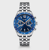 Orologio Cluse Aravis Dual Timer Watch Steel Blue Silver Colour CW25601