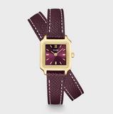 Orologio Cluse Gracieuse Mini Watch Double Leather Wine Gold Colour CW15503