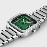 Orologio Cluse Quadrus Watch Steel Green Silver Colour CW25702